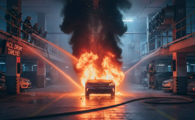 Kapalı Otoparklarda Elektrikli Araç Yangını Riski: Yeni Önlem Paketi Yolda