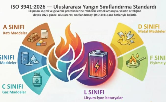 Yangın Güvenliğinde Yeni Dönem: ISO 3941:2026 ile "L Sınıfı" Batarya Yangınları Resmen Tanımlandı