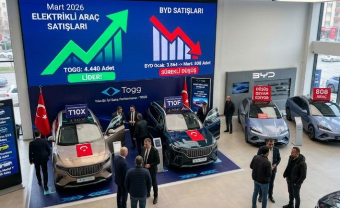 Türkiye Elektrikli Otomobil Pazarı Mart 2026 Raporu: Togg Zirvede, BYD’de Sert Düşüş!